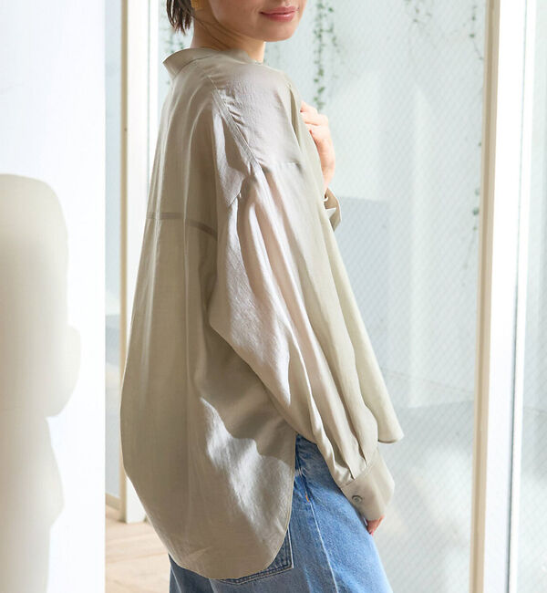 Rouge vif「ポケット付きシアーシャツ」|シャツ・ブラウス|
