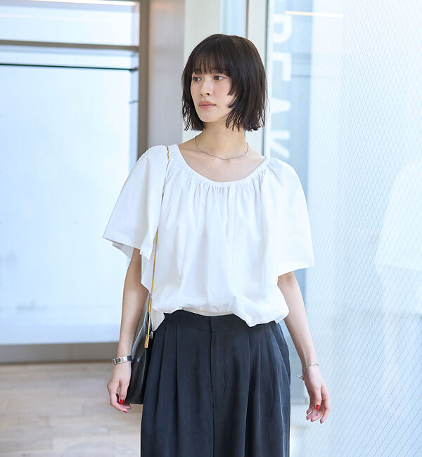 Rouge vif「シルク混コットンフォルムブラウス」|シャツ・ブラウス|