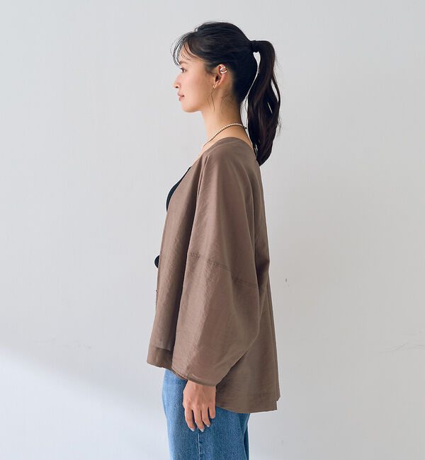 Rouge vif「はおりシアーシャツジャケット」|シャツ・ブラウス|