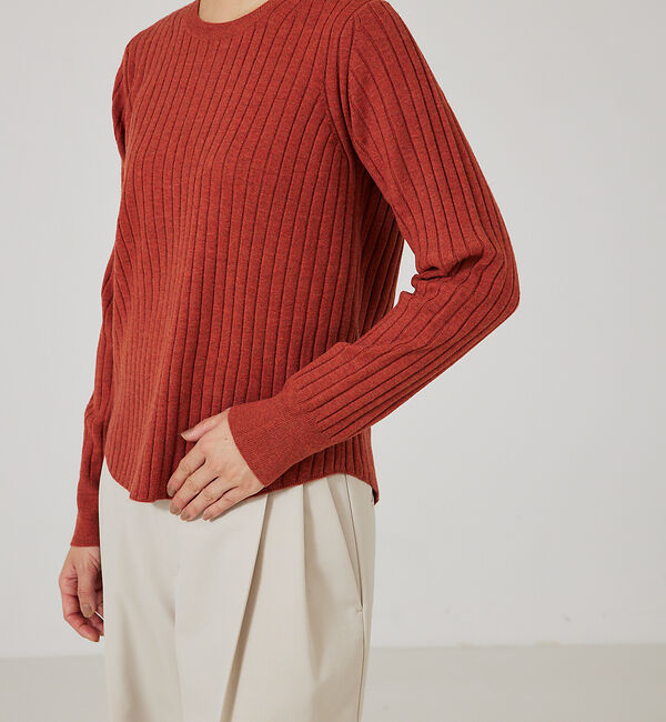 qualite「【23AW】アシメスヌードリブニット」|ニット・セーター|
