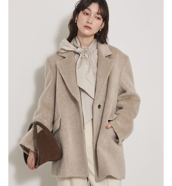 qualite「【CLASSY・BAILA掲載】シャギージャコット」|その他|グレージュ