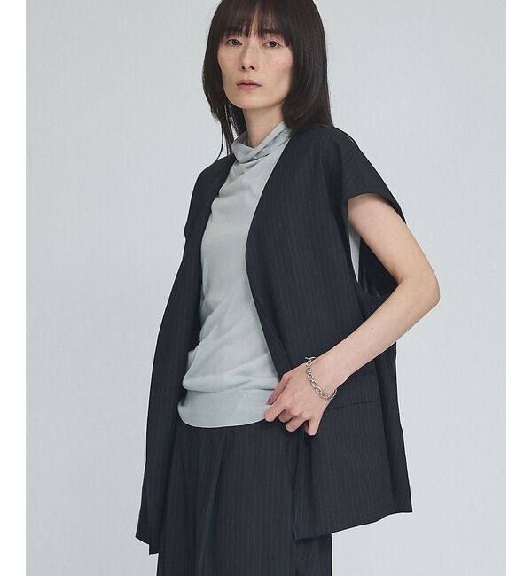 qualite「【セットアップ対応】ウールライク ジレ」|その他|ブラック