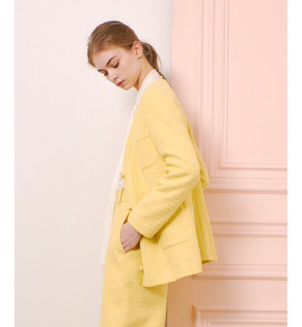 LOULOU WILLOUGHBY「【LOULOU WILLOUGHBY】スラブツイードロングジャケット」|その他|