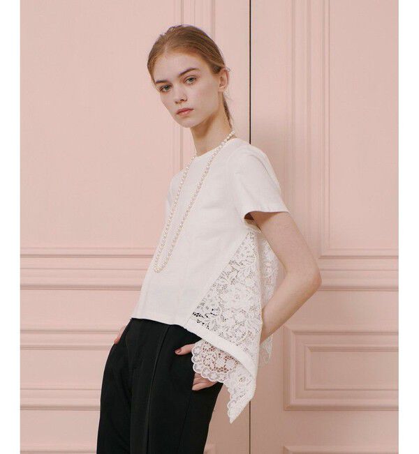 LOULOU WILLOUGHBY「◇ 【LOULOU WILLOUGHBY】レースドッキングプルオーバー」|Tシャツ・カットソー|