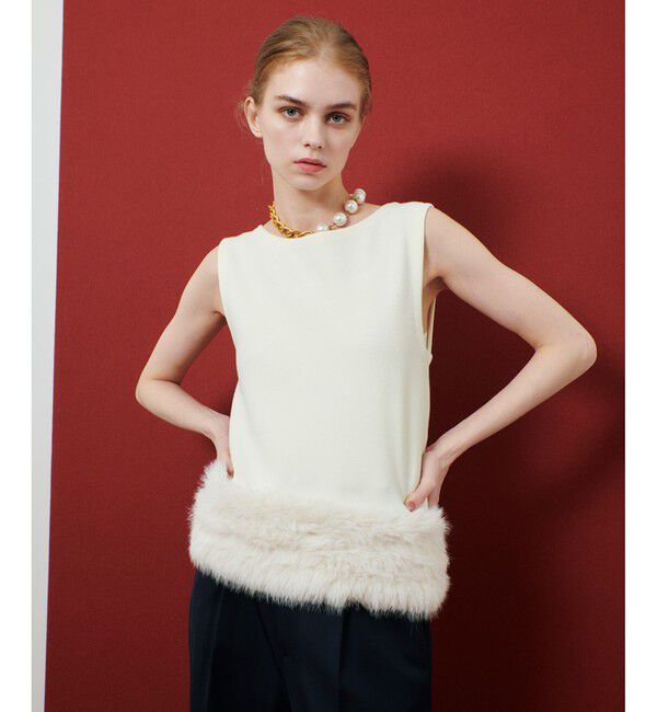 LOULOU WILLOUGHBY「【LOULOU WILLOUGHBY】ヘムファープルオーバー」|ニット・セーター|