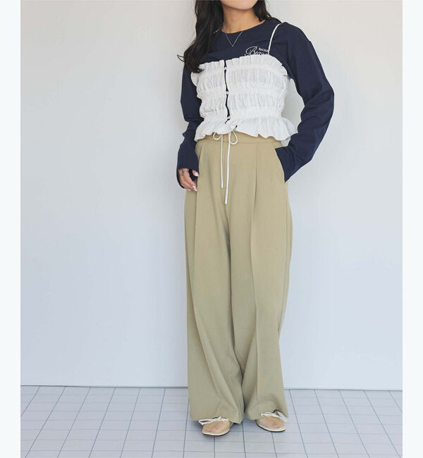 titivate「ロングスリーブ刺繍ロゴTシャツ」|Tシャツ・カットソー|