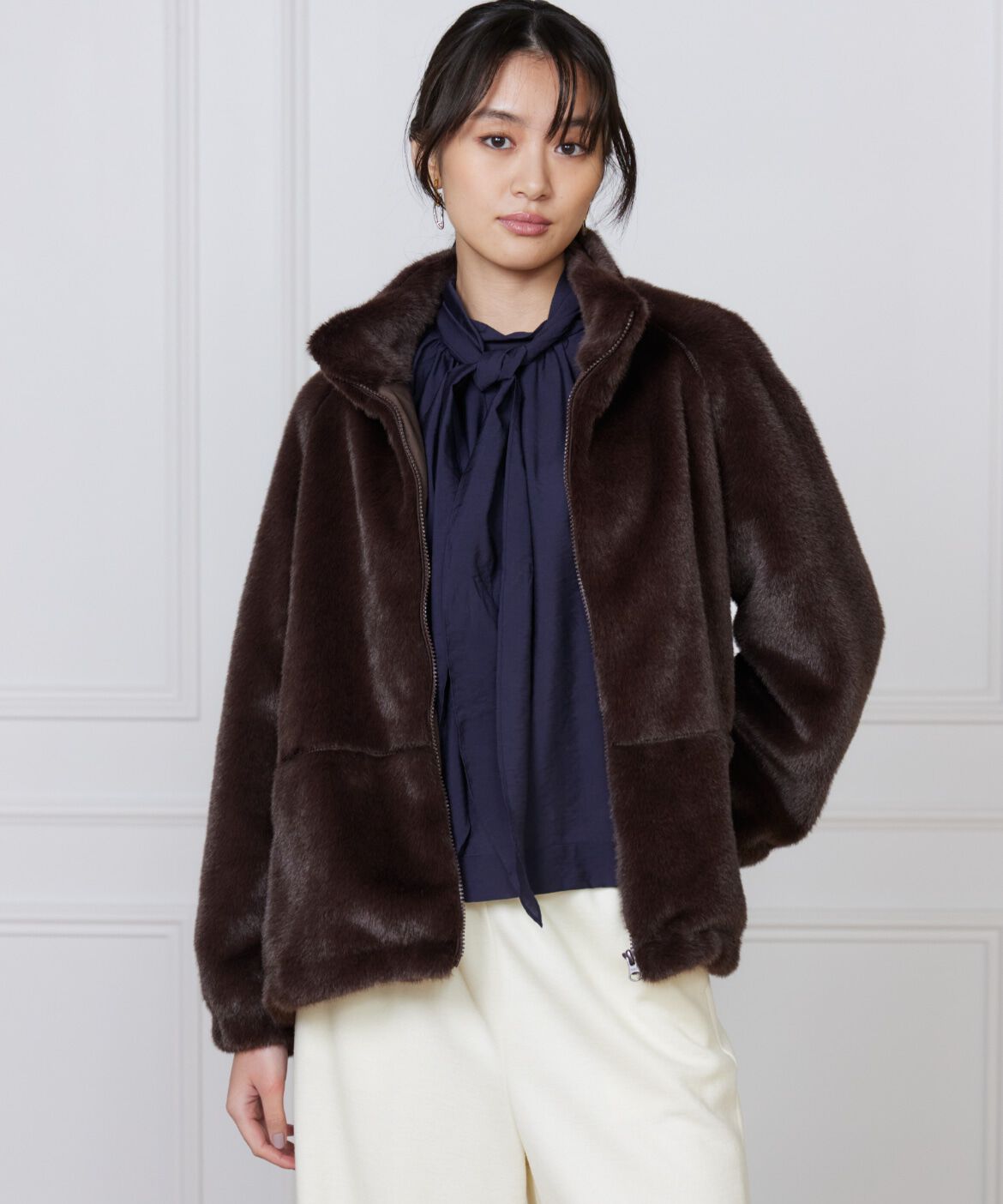 Le Souk「フェイクファースタンドブルゾン」|その他|