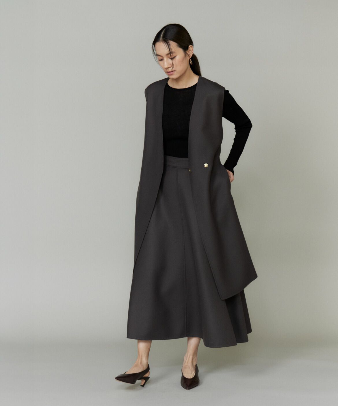 la veille by SUPERIOR CLOSET「《大きいサイズ》オーバージレ」|ダウンベスト・ベスト|