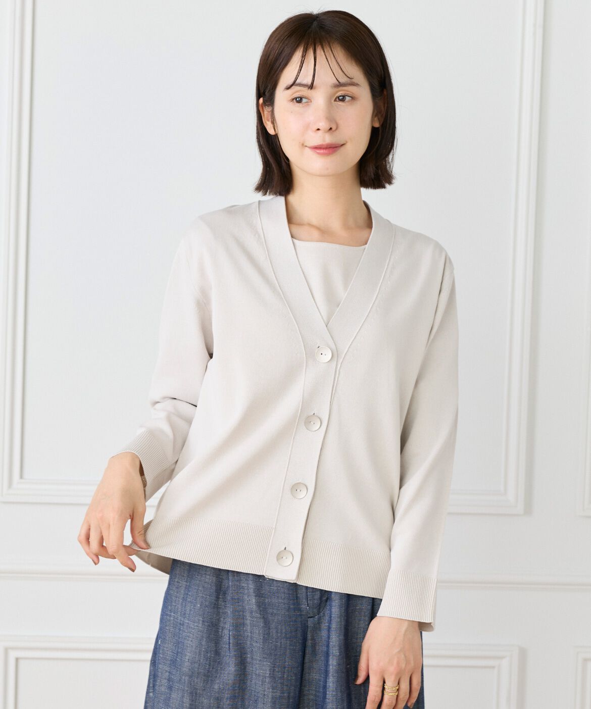 Le Souk「Vネックカーディガン」|カーディガン|