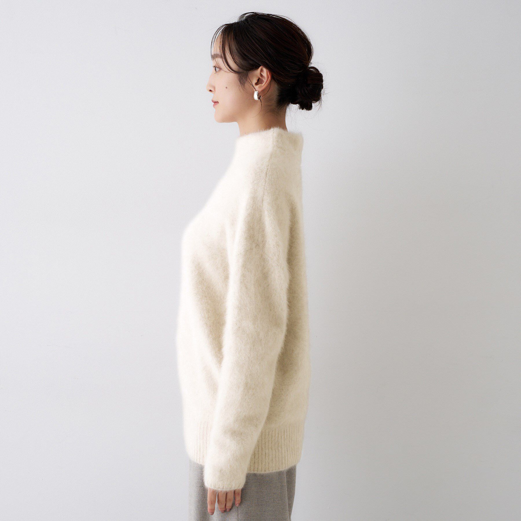 UNTITLED「【大人な品格/ふわふわニット】フォックスカシミヤ コクーンニット」|ニット・セーター|