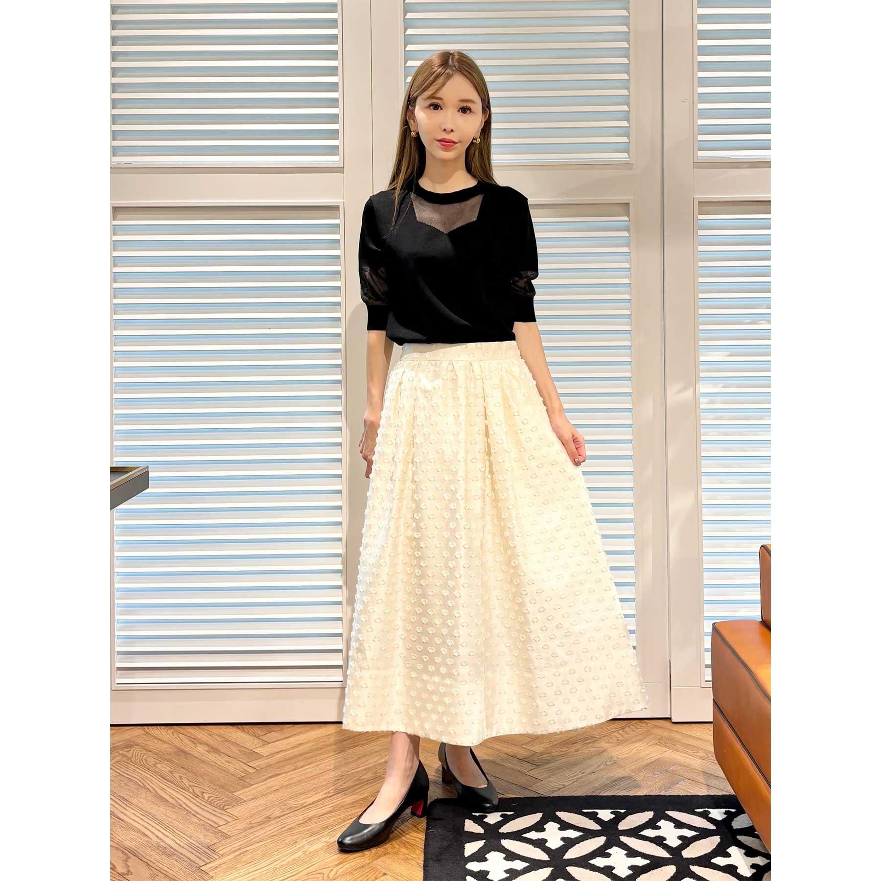 DRESSTERIOR「【日本製/シアー素材】ウォッシャブルニット ハーフスリーブプルオーバー」|ニット・セーター|