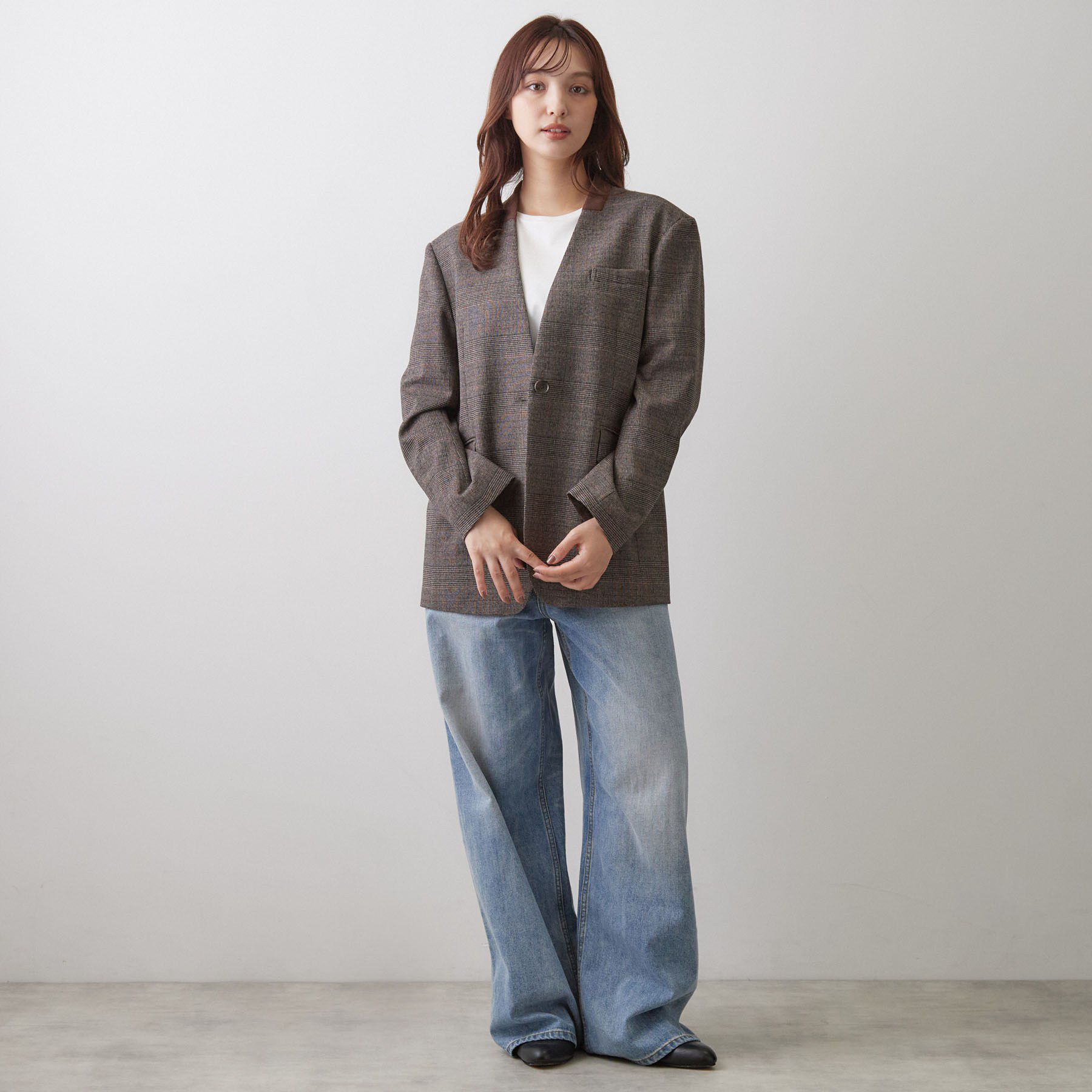 DRESSTERIOR「【日本製】ハンティング ノーカラージャケット」|ノーカラージャケット|