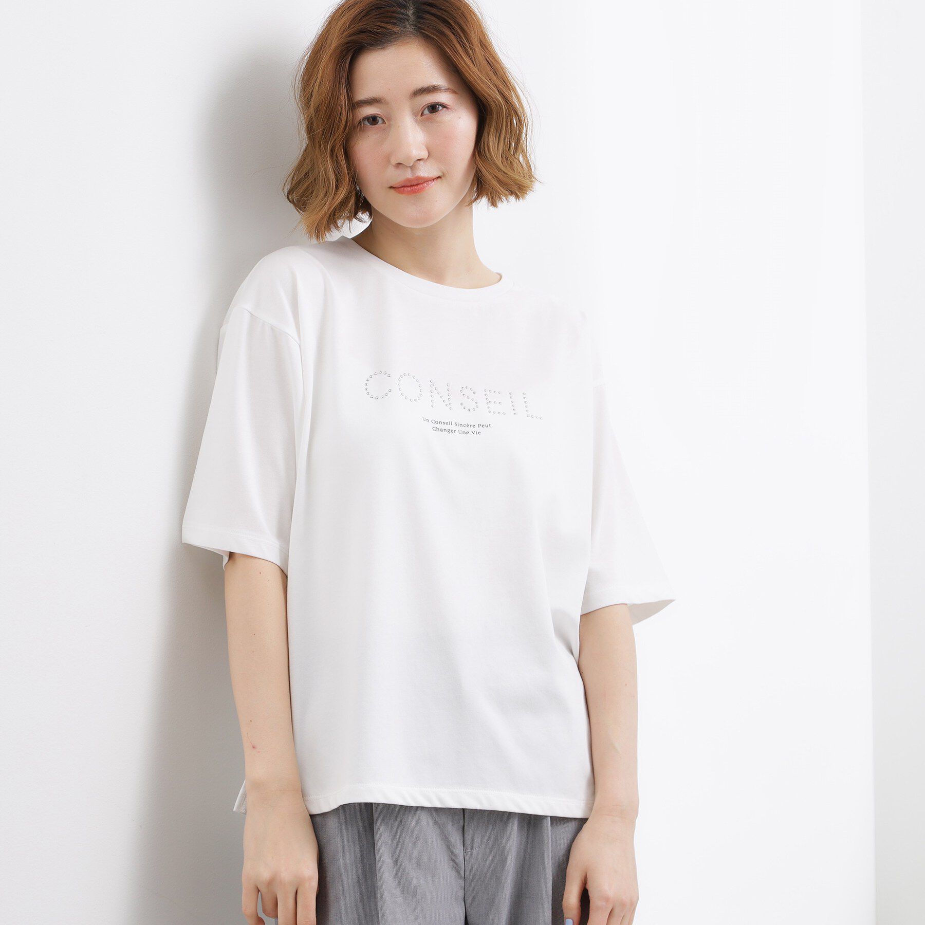 grove「【UVカット/接触冷感】プリントアソート5分袖Tシャツ」|Tシャツ・カットソー|