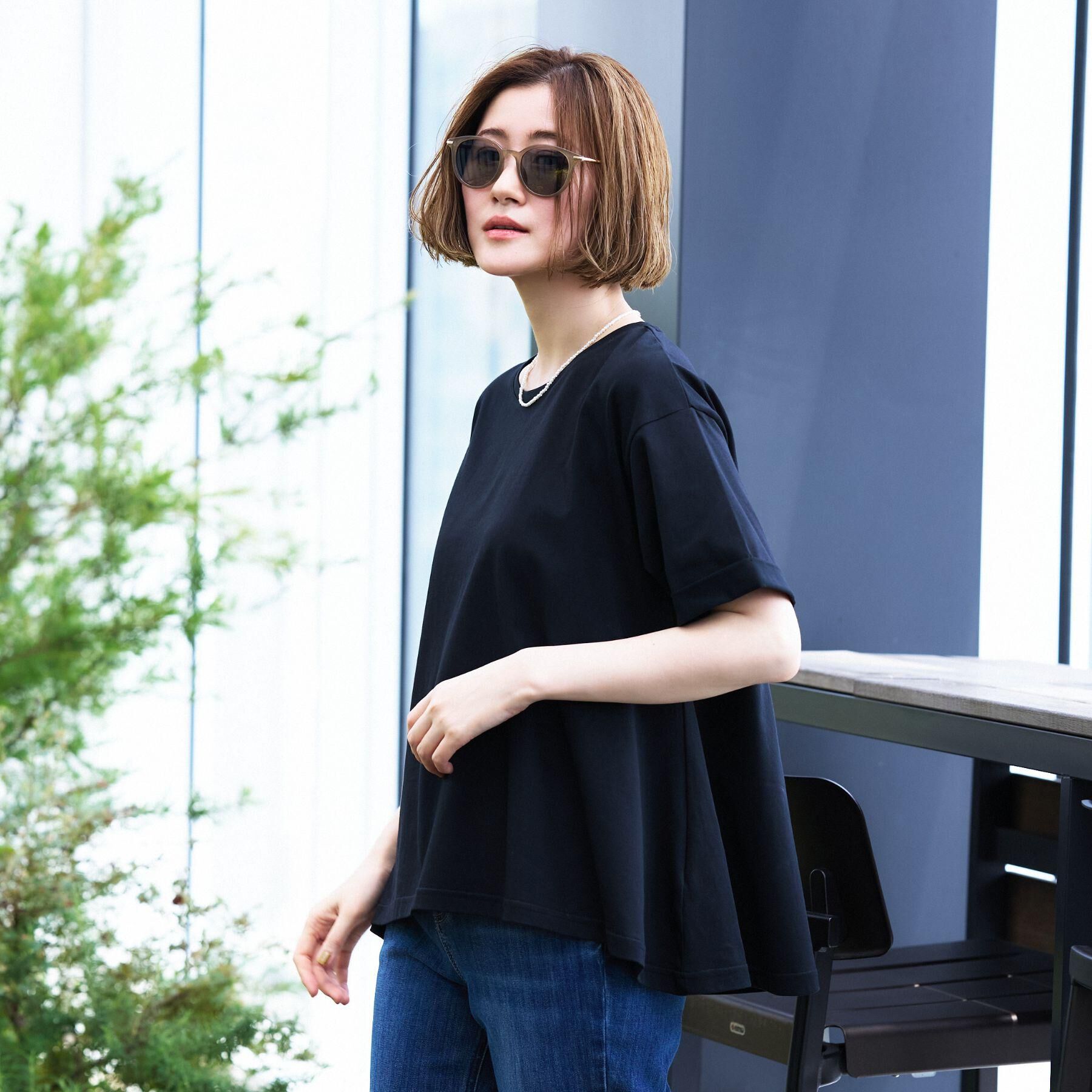 grove「【遮熱／吸水速乾／UVカット】フレアシルエットTシャツ」|Tシャツ・カットソー|