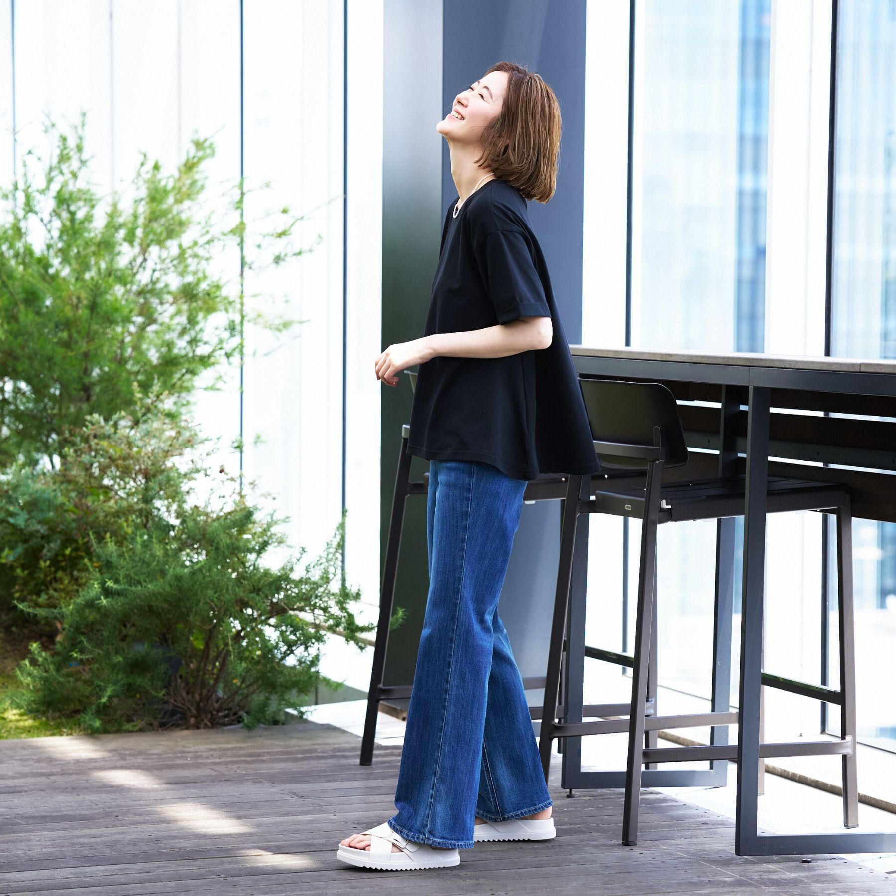 grove「【遮熱／吸水速乾／UVカット】フレアシルエットTシャツ」|Tシャツ・カットソー|