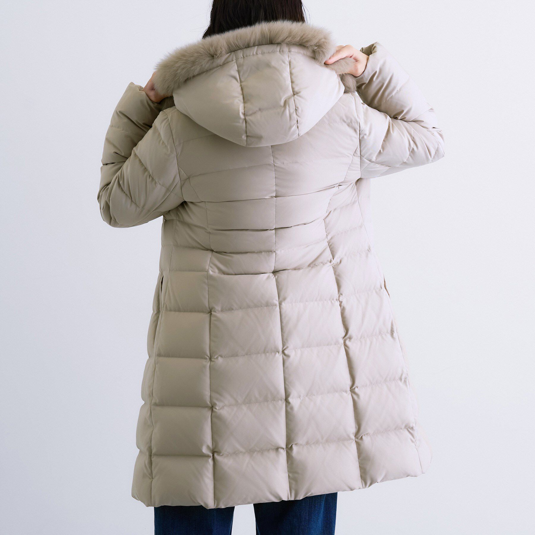 INDIVI「【名品／撥水／抗菌防臭】ロング丈リサイクルダウンコート」|ダウン|