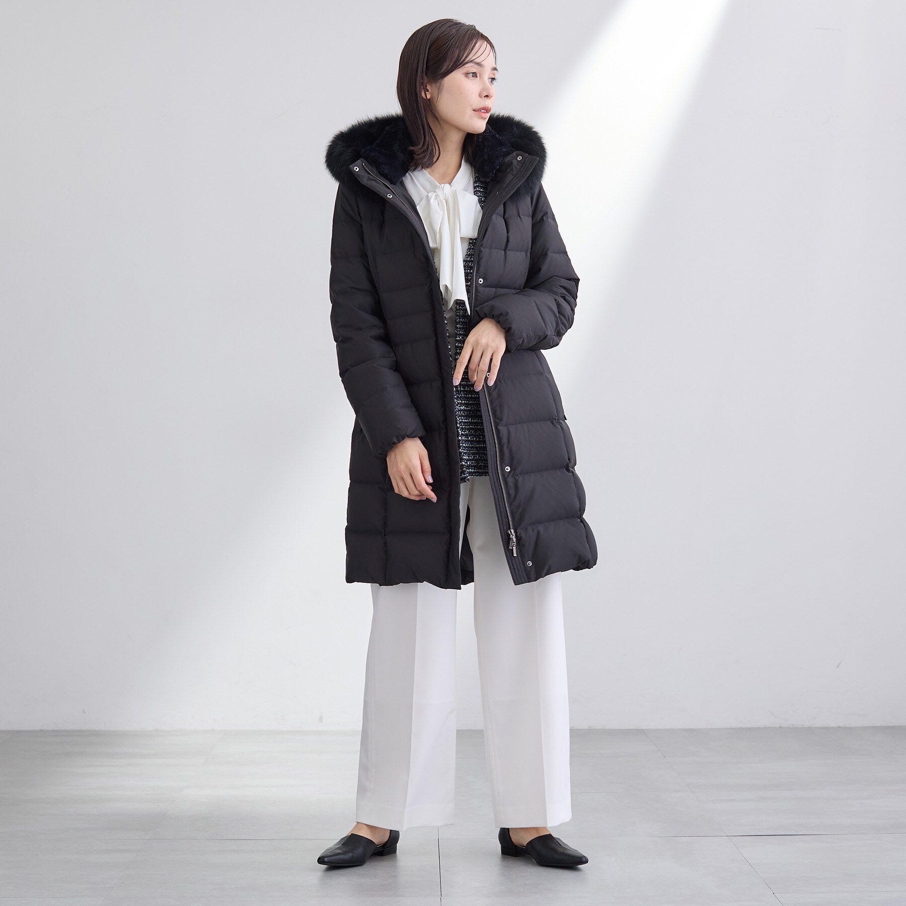 INDIVI「【名品／撥水／抗菌防臭】ロング丈リサイクルダウンコート」|ダウン|