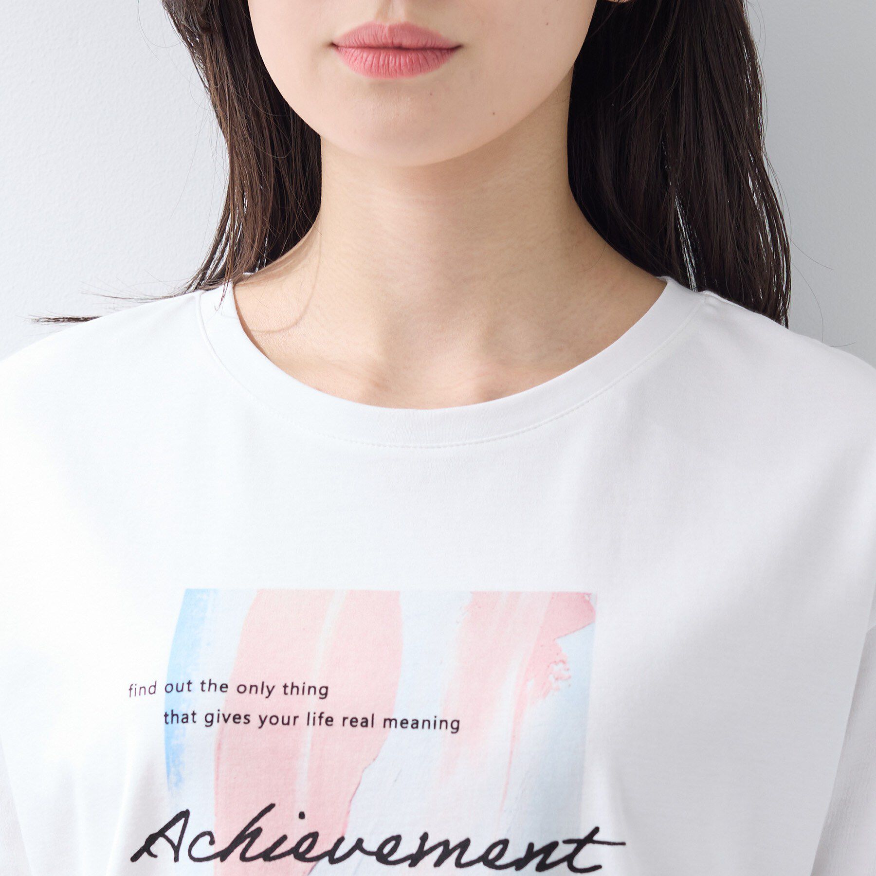 INDIVI「【UVケア／選べるグラフィック】スムースジャージTシャツ」|Tシャツ・カットソー|