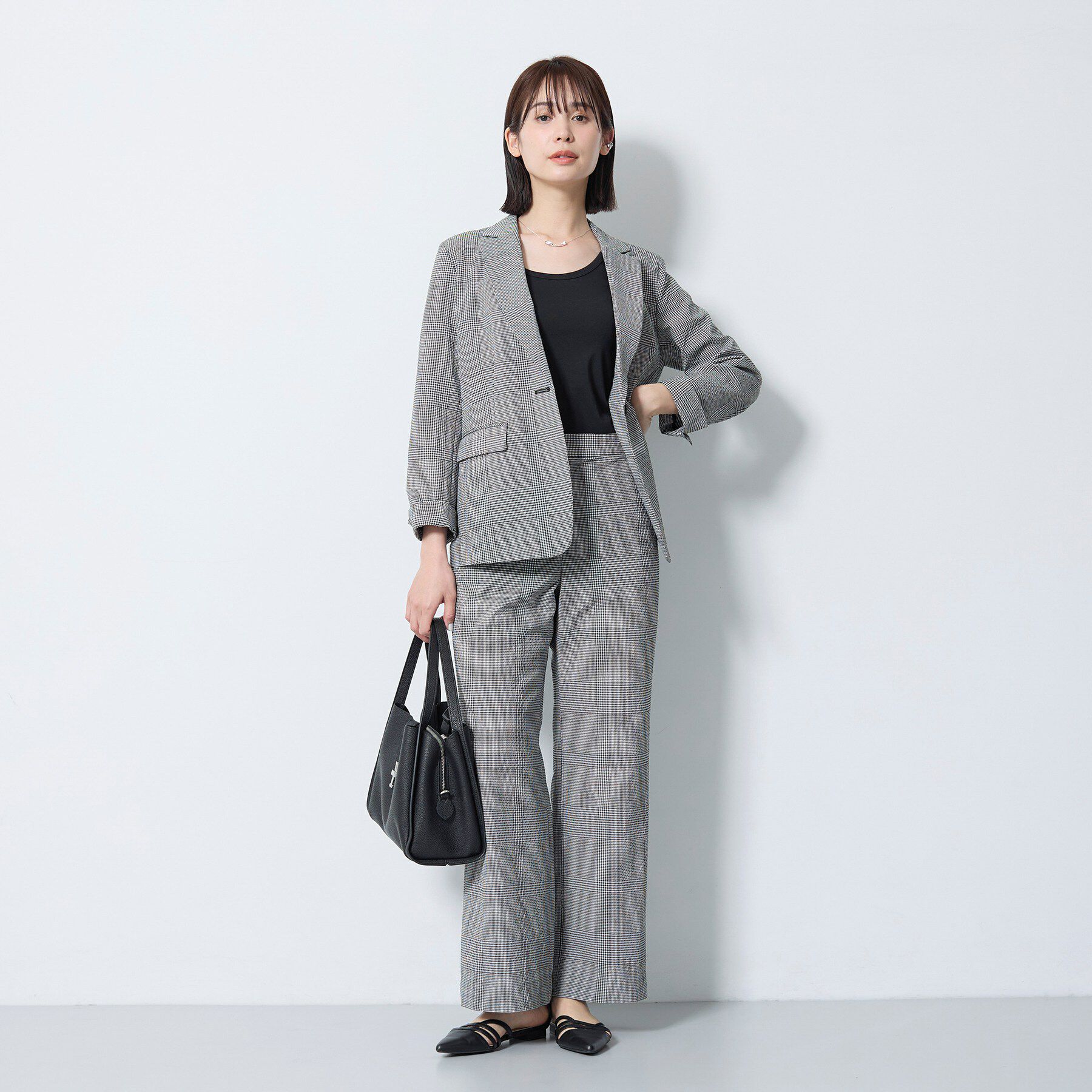 INDIVI「【洗える／UVケア／SETUP可能】サッカー素材ストレートパンツ」|その他|