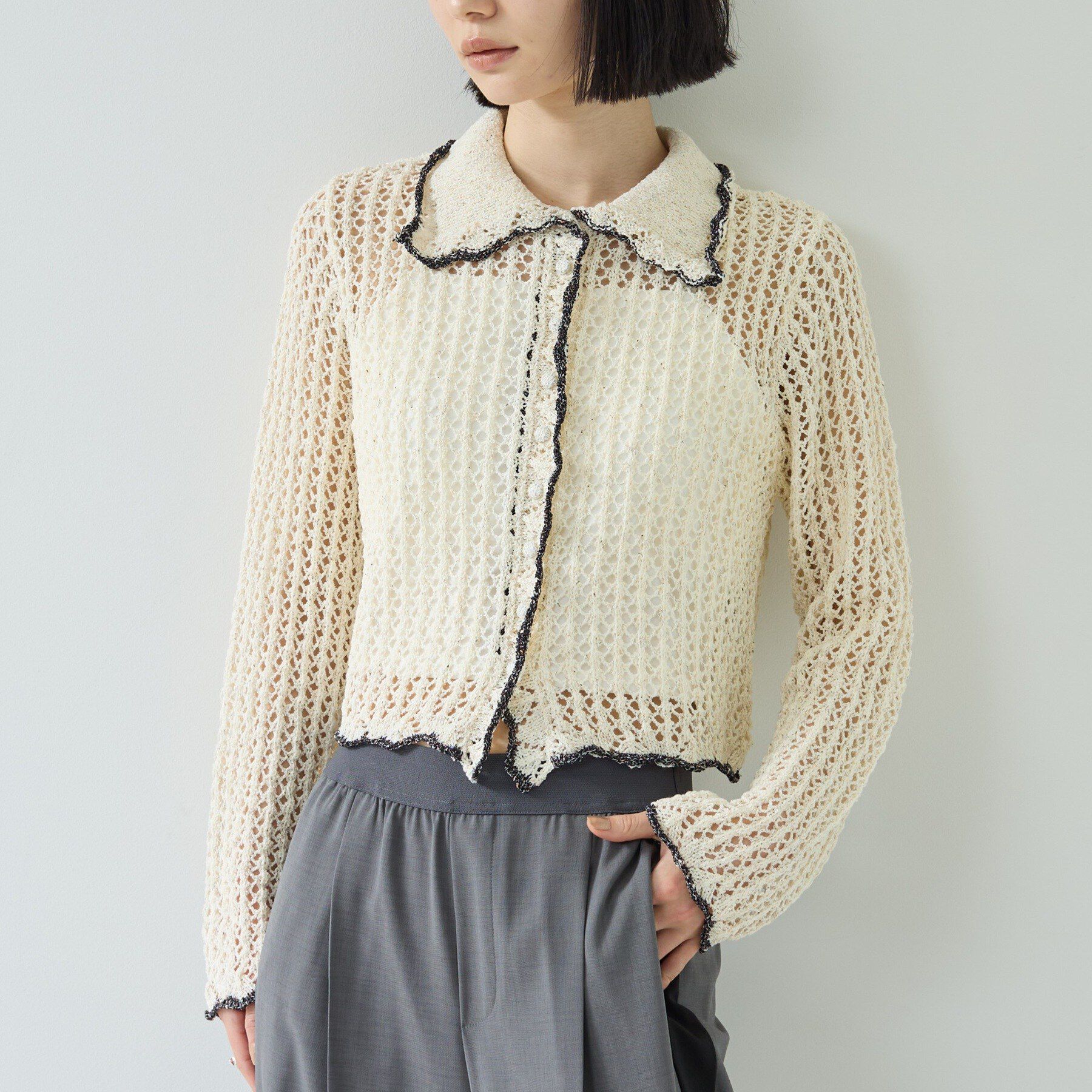 GALLEST「【一部店舗限定】ネップメッシュカーディガン」|カーディガン|