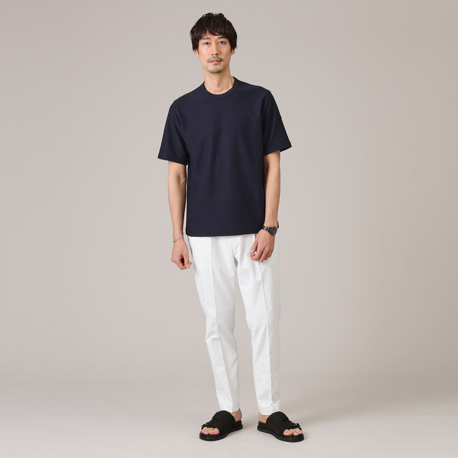 TAKEO KIKUCHI「【尾州織/Made in JAPAN】メランジ Tシャツ」|Tシャツ・カットソー|