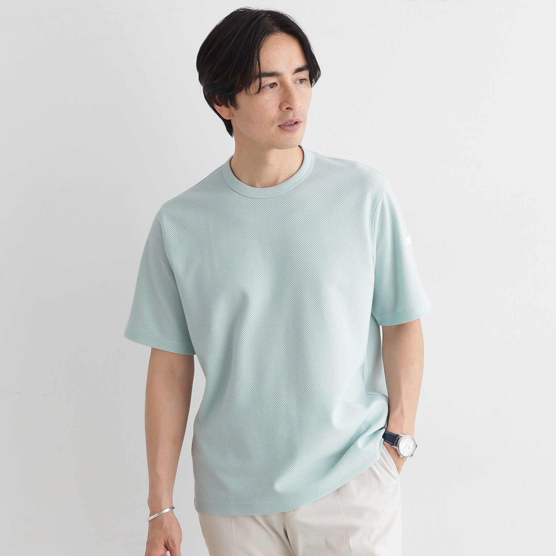TAKEO KIKUCHI「【尾州織/Made in JAPAN】メランジ Tシャツ」|Tシャツ・カットソー|