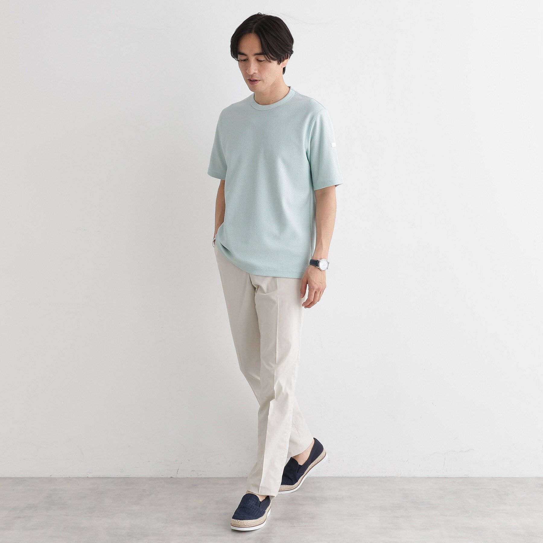 TAKEO KIKUCHI「【尾州織/Made in JAPAN】メランジ Tシャツ」|Tシャツ・カットソー|