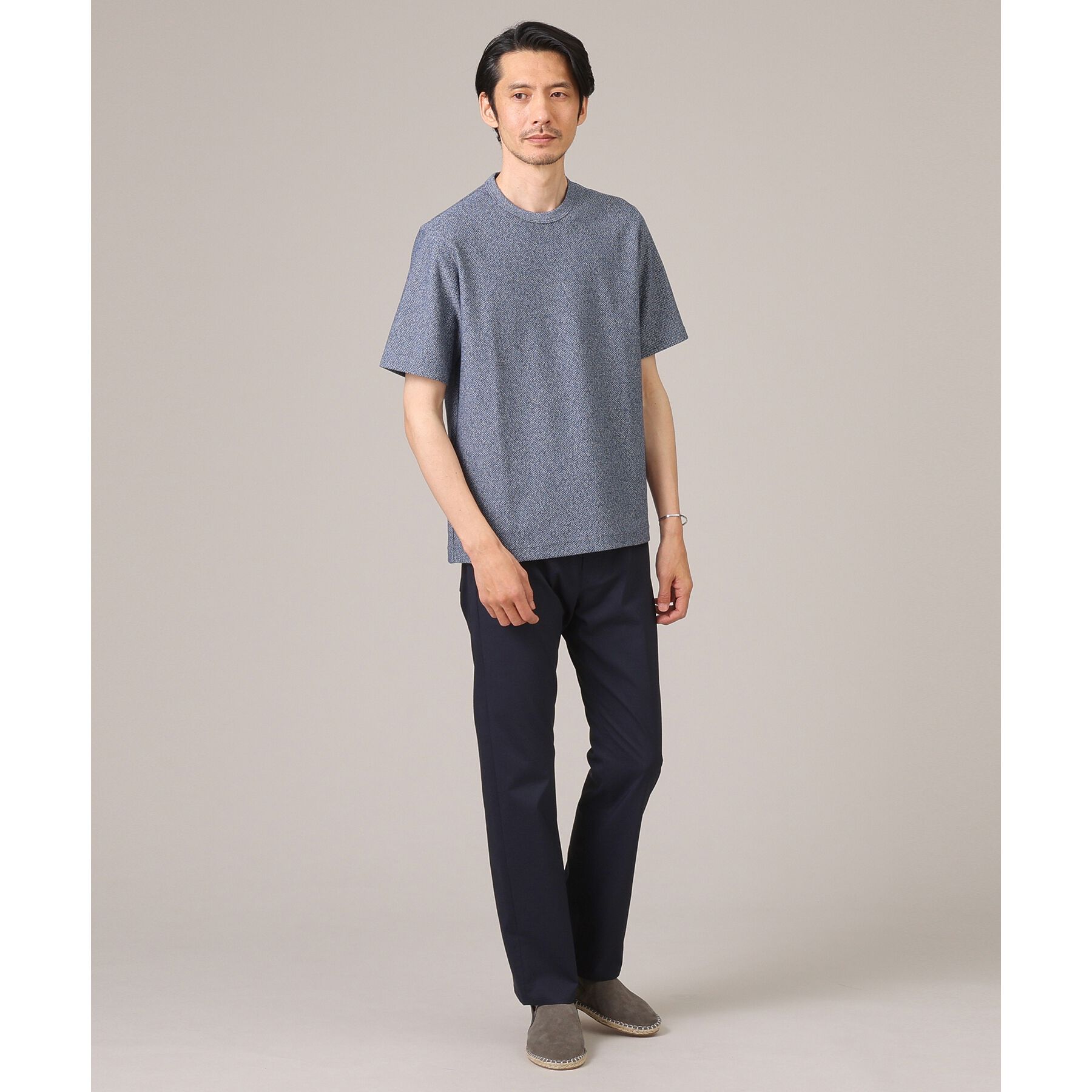TAKEO KIKUCHI「【尾州織/Made in JAPAN】メランジ Tシャツ」|Tシャツ・カットソー|