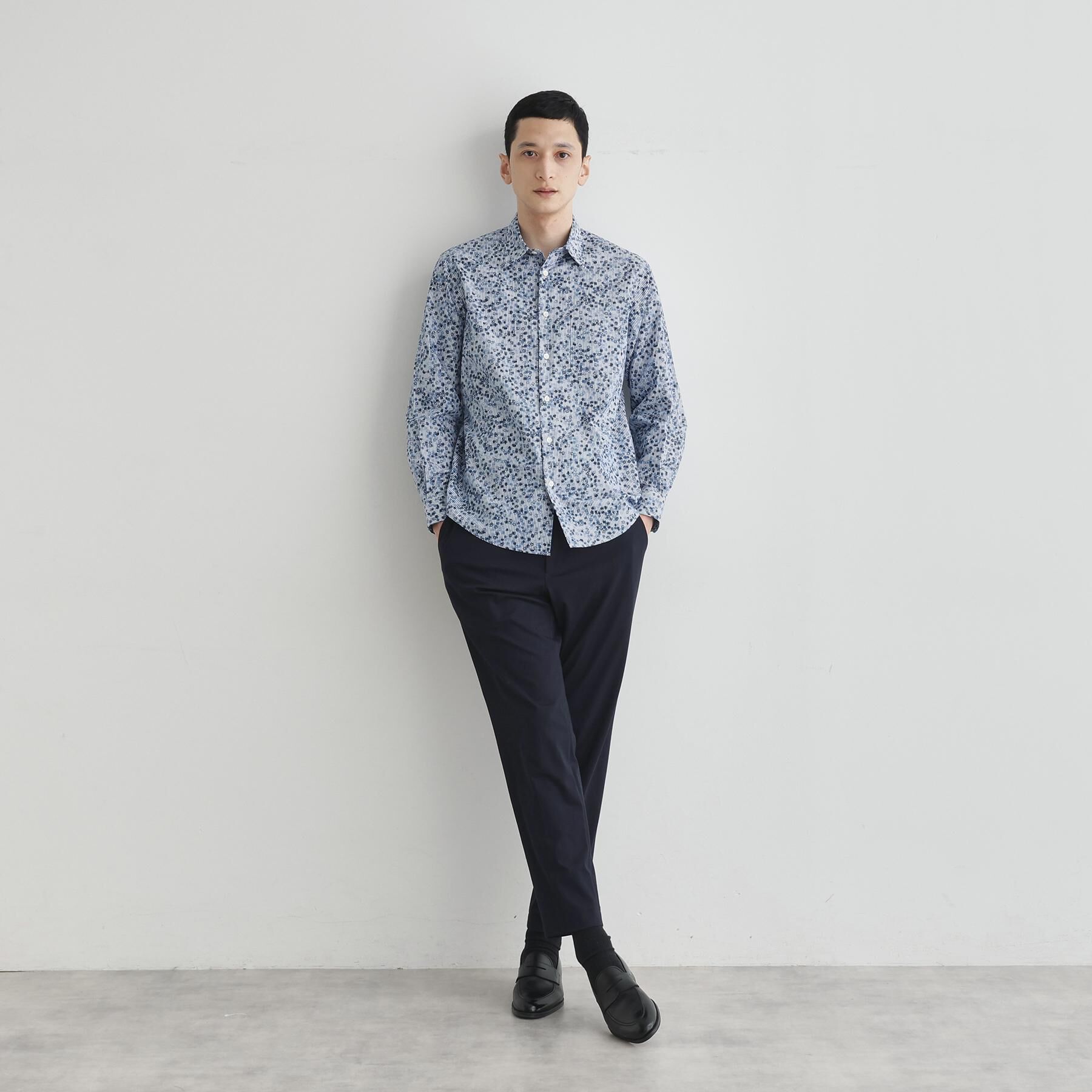 TAKEO KIKUCHI「ストライプ小花 長袖シャツ」|シャツ・ブラウス|