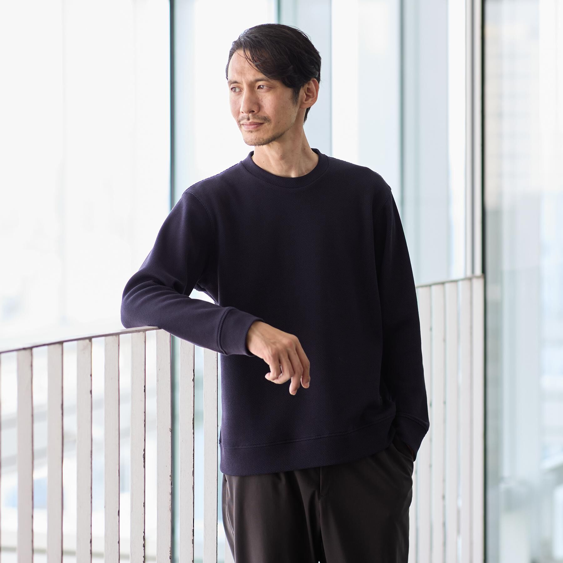 TAKEO KIKUCHI「【尾州織】クルーネック カットソー」|Tシャツ・カットソー|