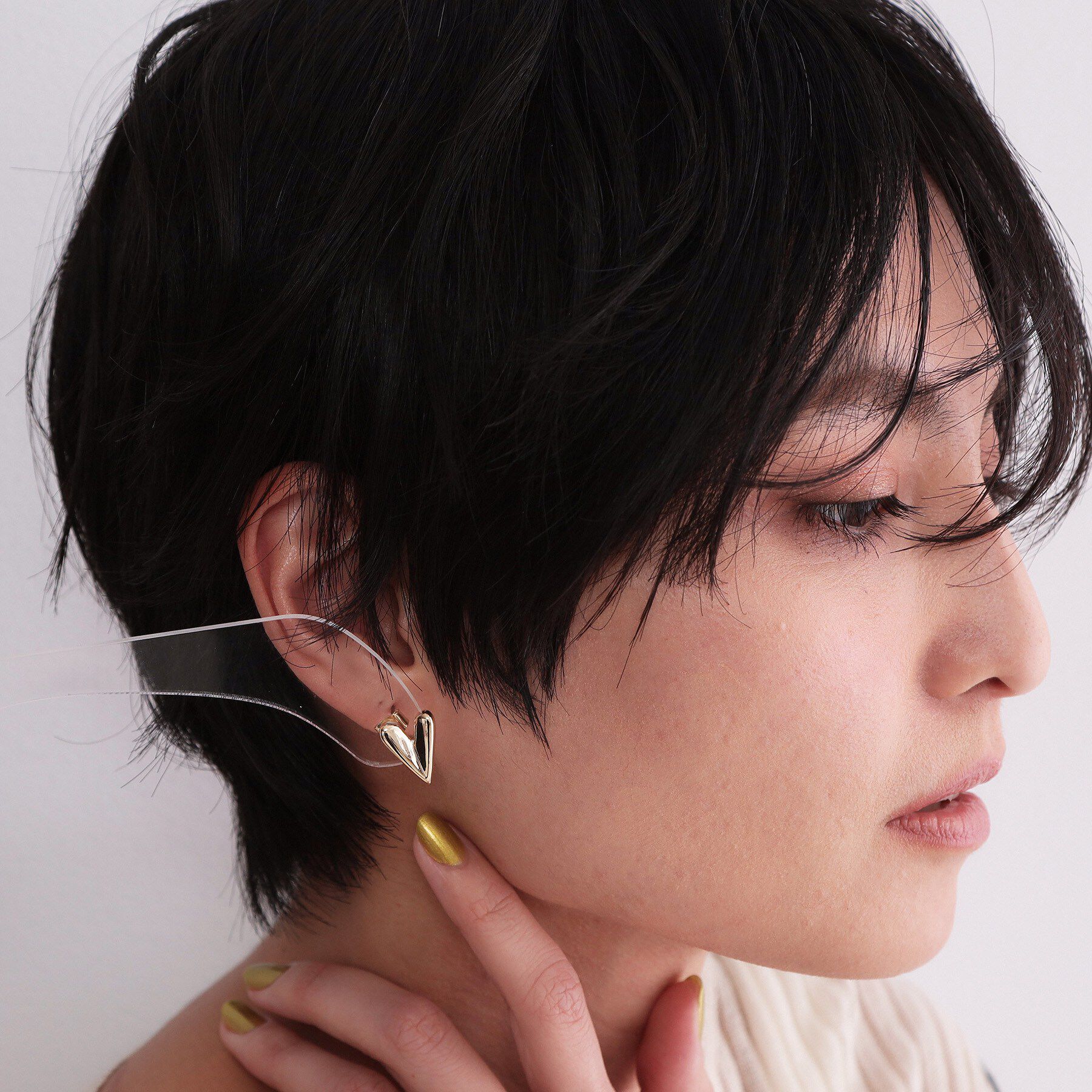 OPAQUE.CLIP「メタルハートピアス」|ピアス|