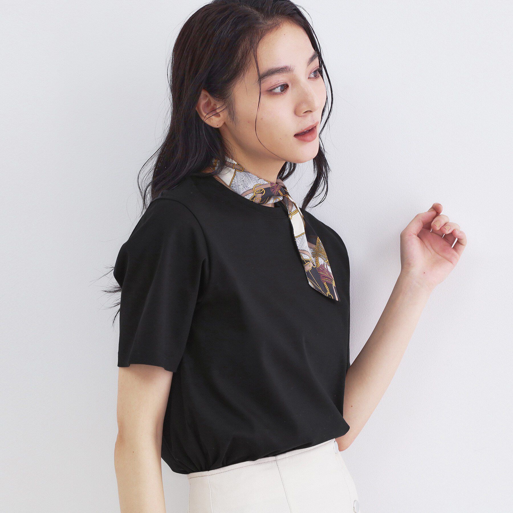 OPAQUE.CLIP「オーガニックコットン混ベーシックTシャツ【洗濯機OK】《SS～LL》」|Tシャツ・カットソー|