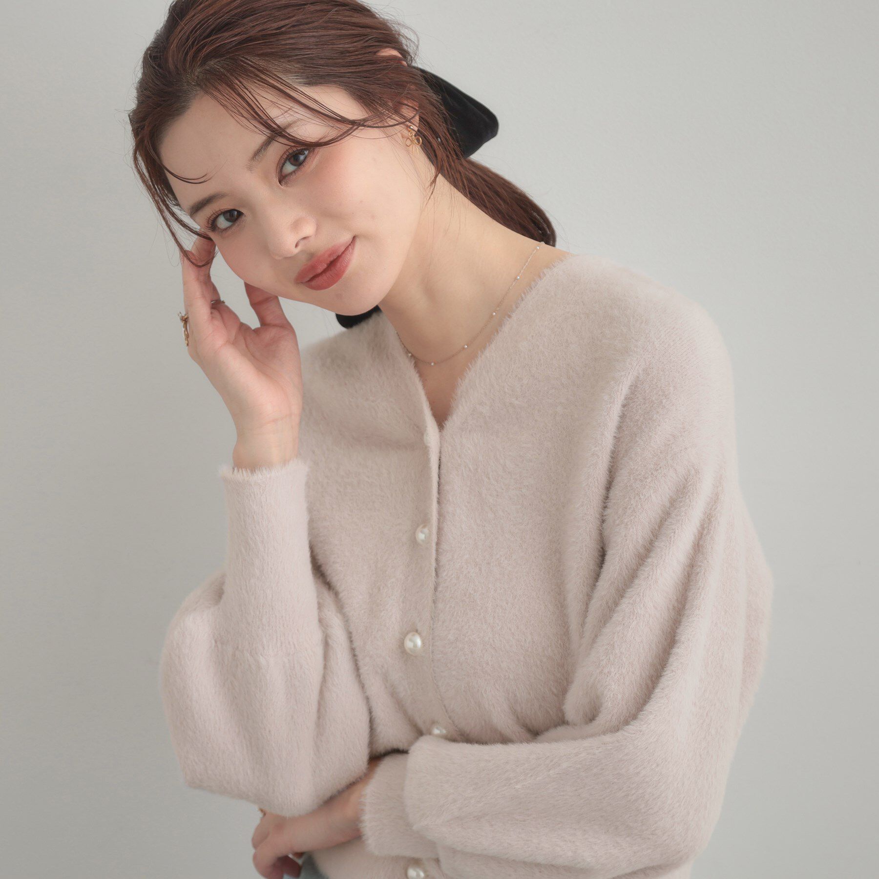 Couture broach「【前後2WAY】Springフェザーカーデトップス」|カーディガン|