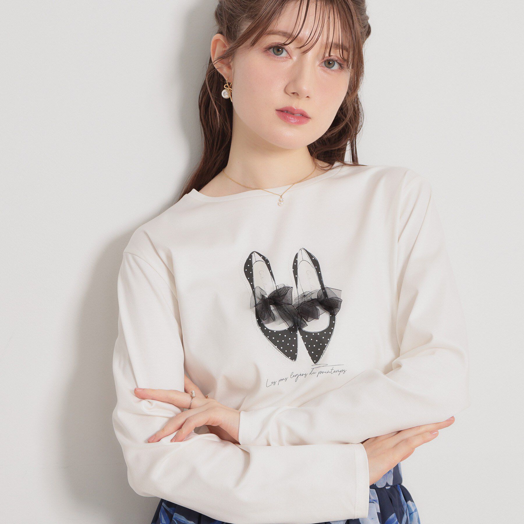 Couture broach「【綿100％・洗える】パリジェンヌ プリントTシャツ」|Tシャツ・カットソー|