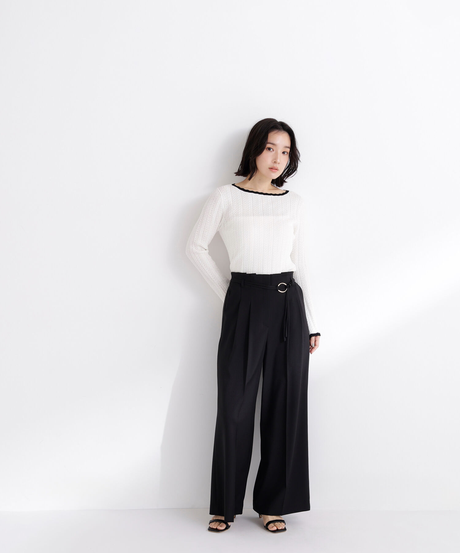  「ダブルベルトワイドパンツ」|その他|