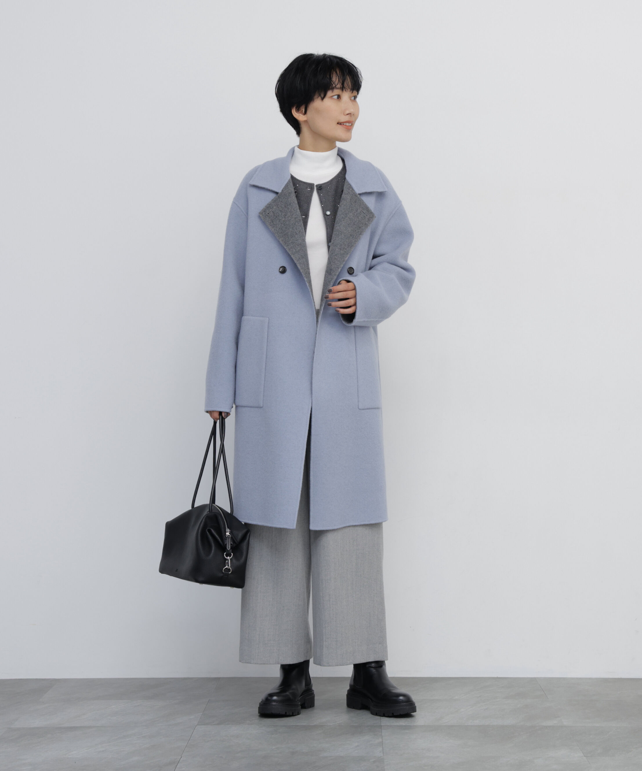  「《名品 / リバーシブル着用可》リバー ダブルステンカラーコート」|その他|