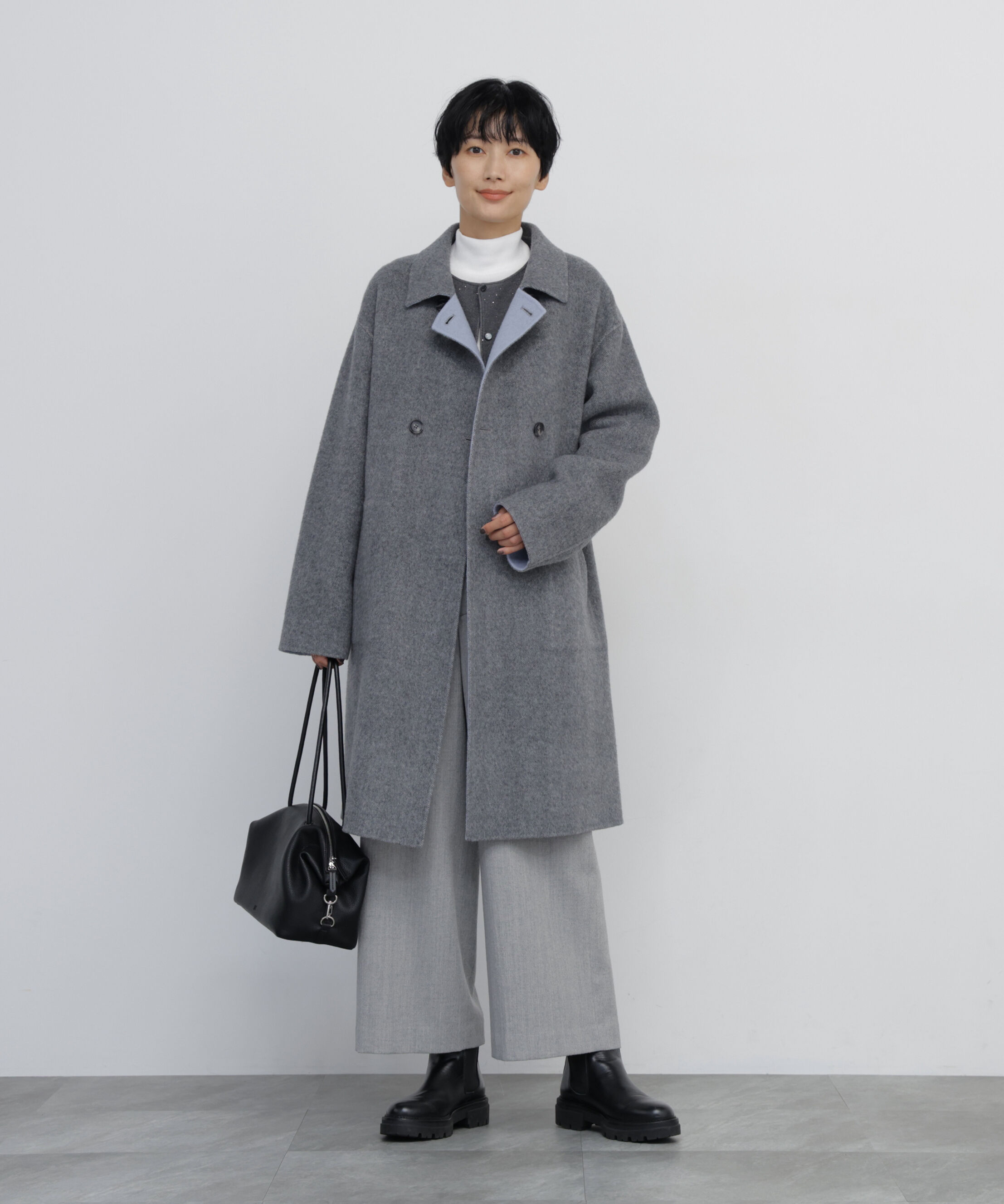  「《名品 / リバーシブル着用可》リバー ダブルステンカラーコート」|その他|