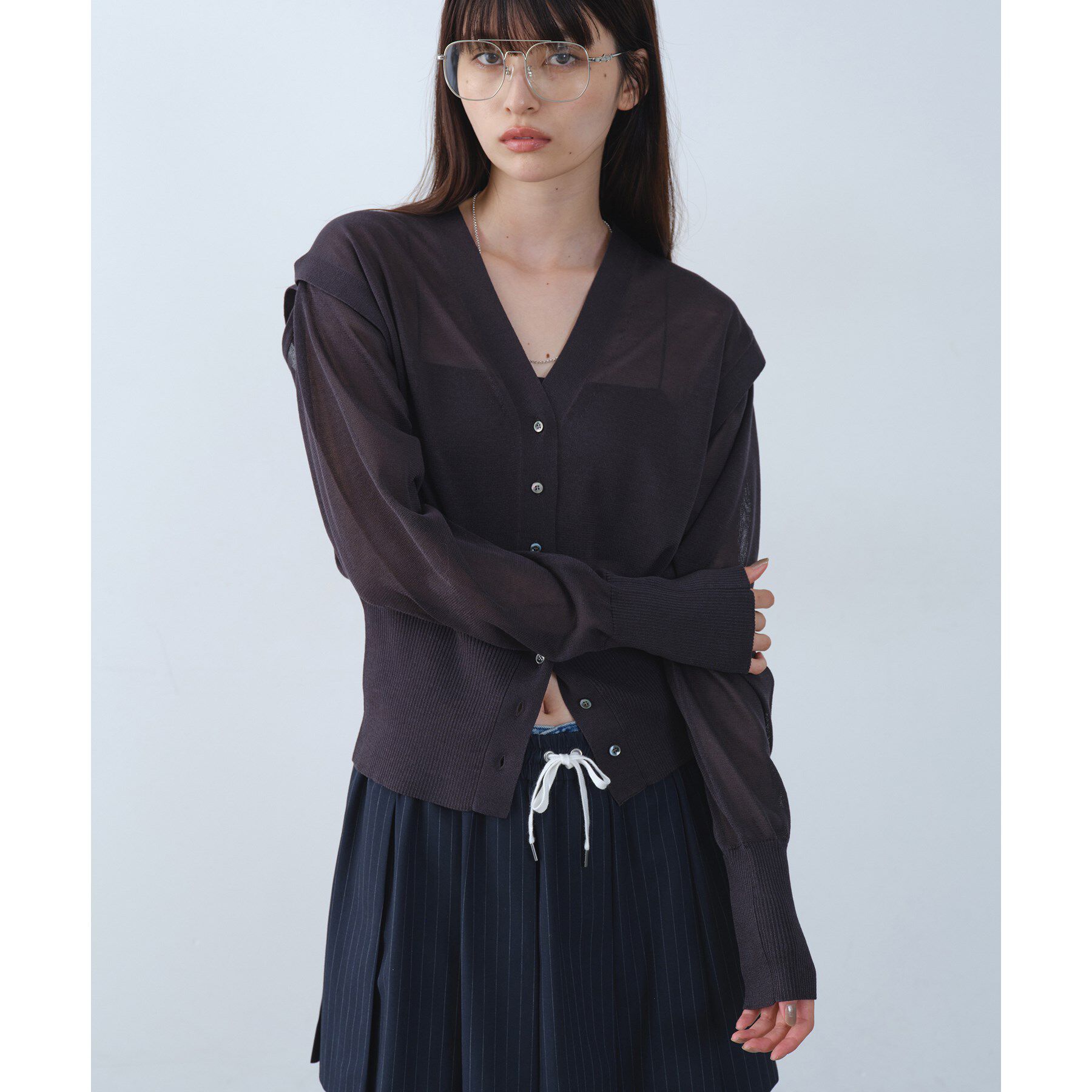 CODE A「multiway knit cardigan」|カーディガン|