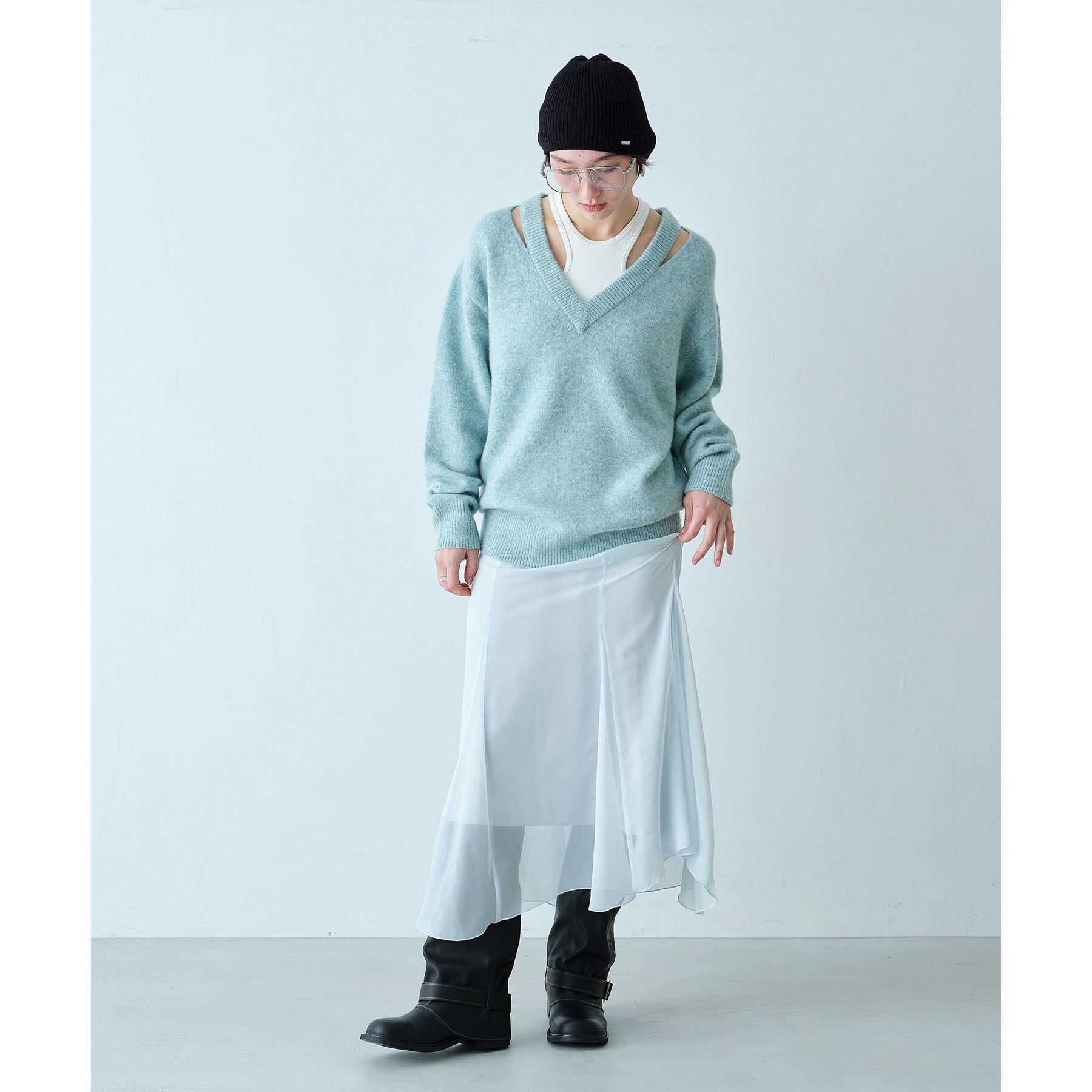 CODE A「M cloudy over V pullover」|ニット・セーター|