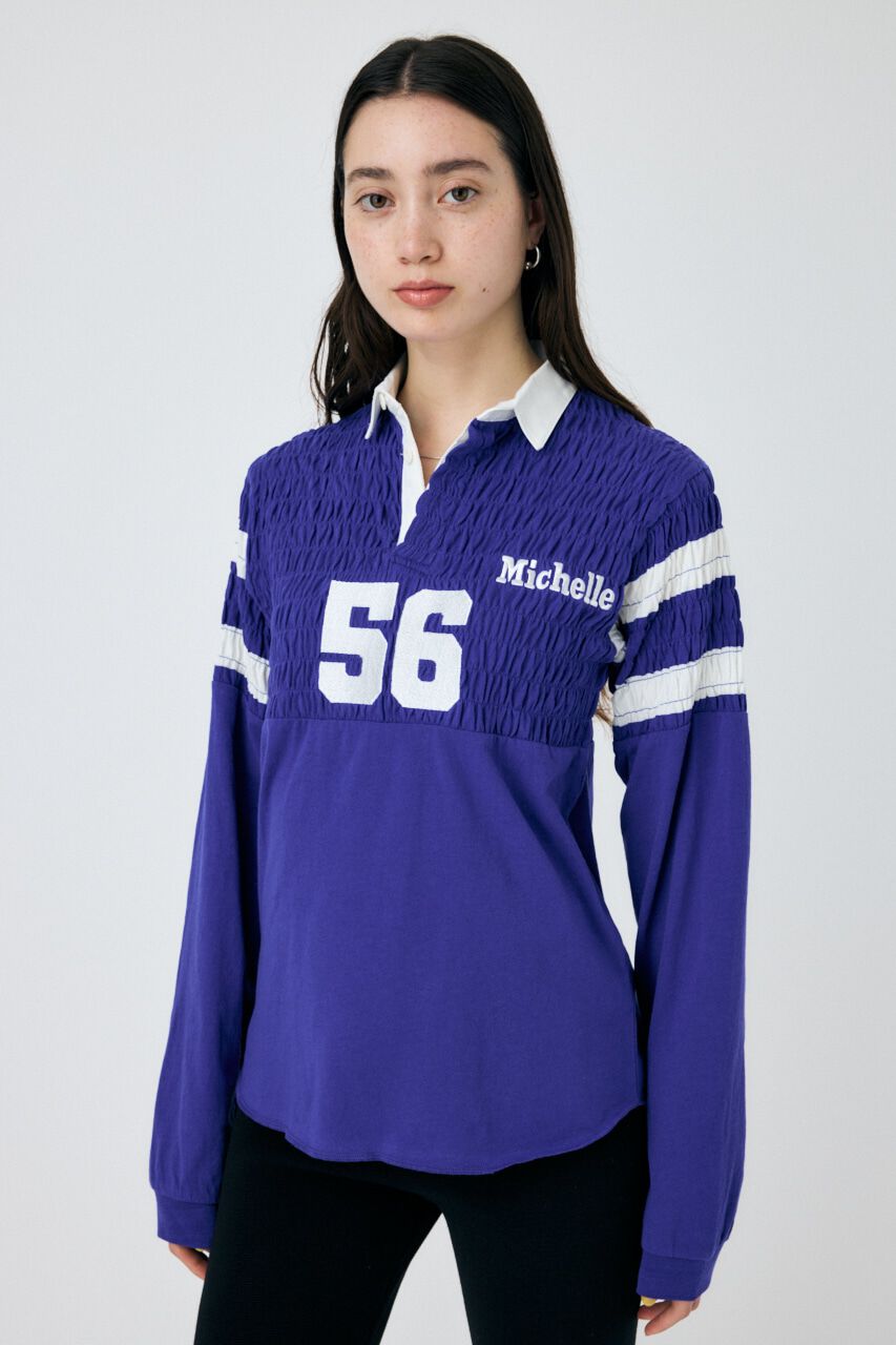 MOUSSY「SHIRRING RUGBY シャツ」|Tシャツ・カットソー|