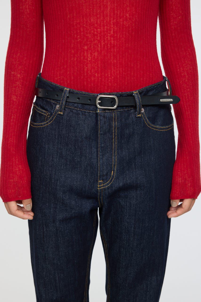 MOUSSY「SKINNY LEATHER ベルト」|ベルト|BLK