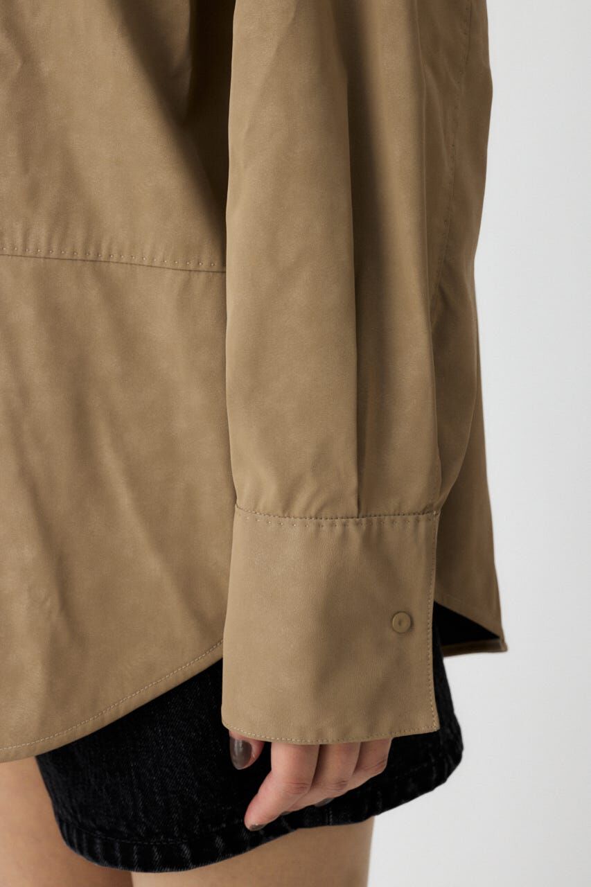MOUSSY「F/LEATHER シャツ」|シャツ・ブラウス|