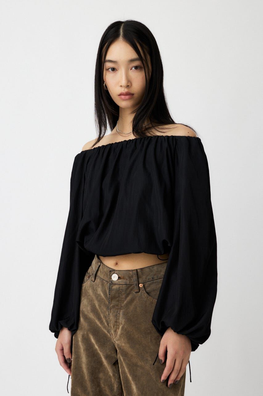 MOUSSY「OFF SHOULDER PUFFY ブラウス」|シャツ・ブラウス|