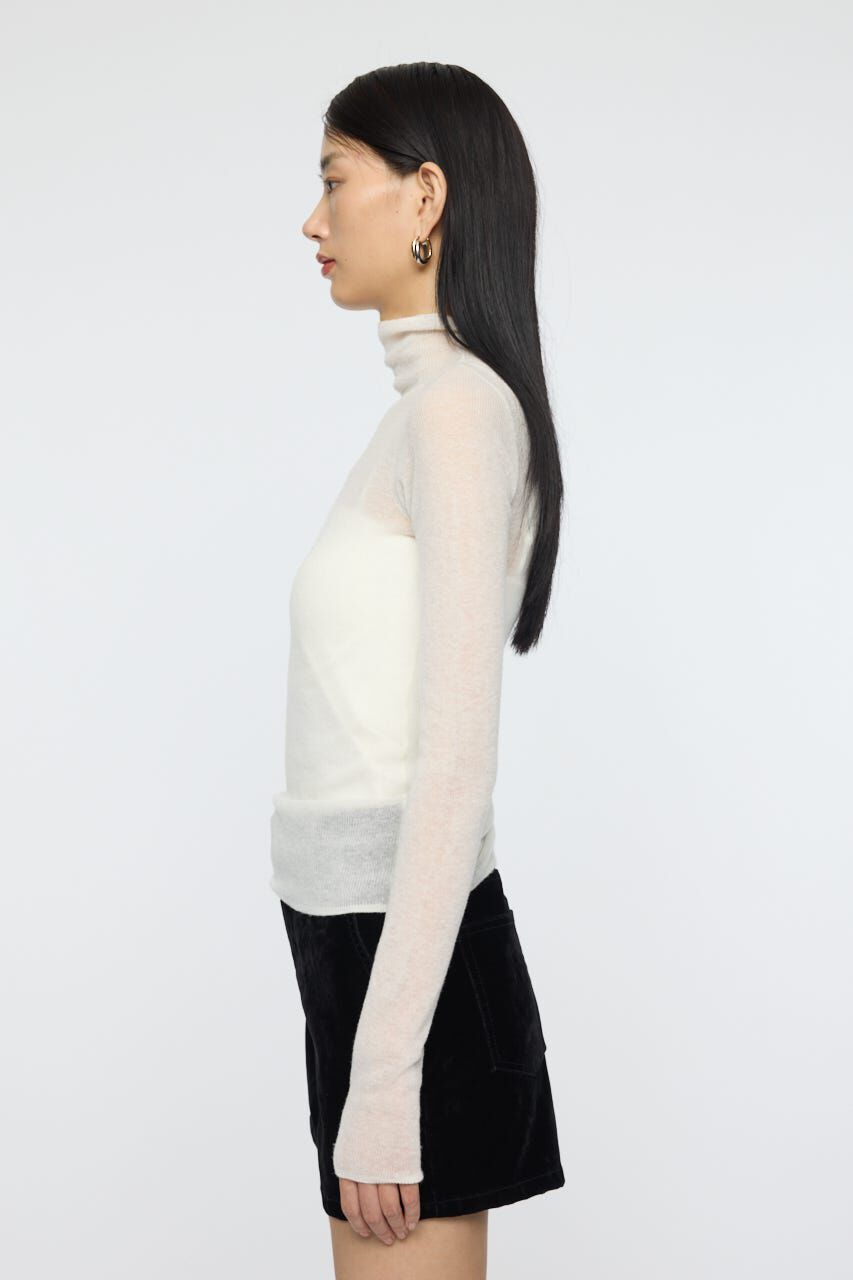 MOUSSY「SHEER TURTLE NECK ニットトップス」|ニット・セーター|