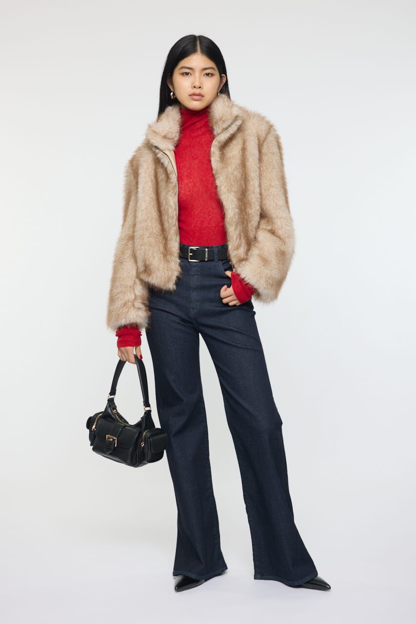 MOUSSY「SHEER TURTLE NECK ニットトップス」|ニット・セーター|