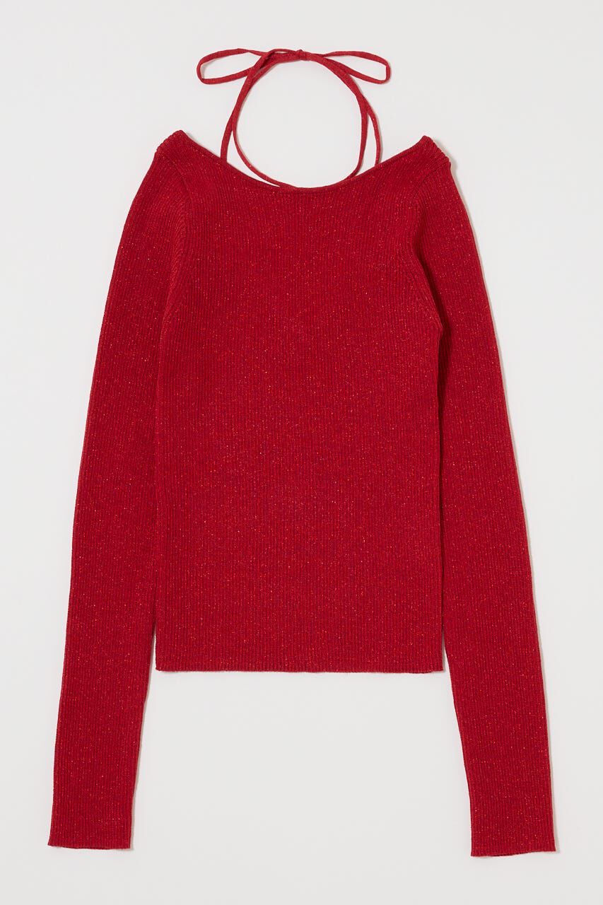 MOUSSY「GLITTER TIE KNIT トップス」|ニット・セーター|