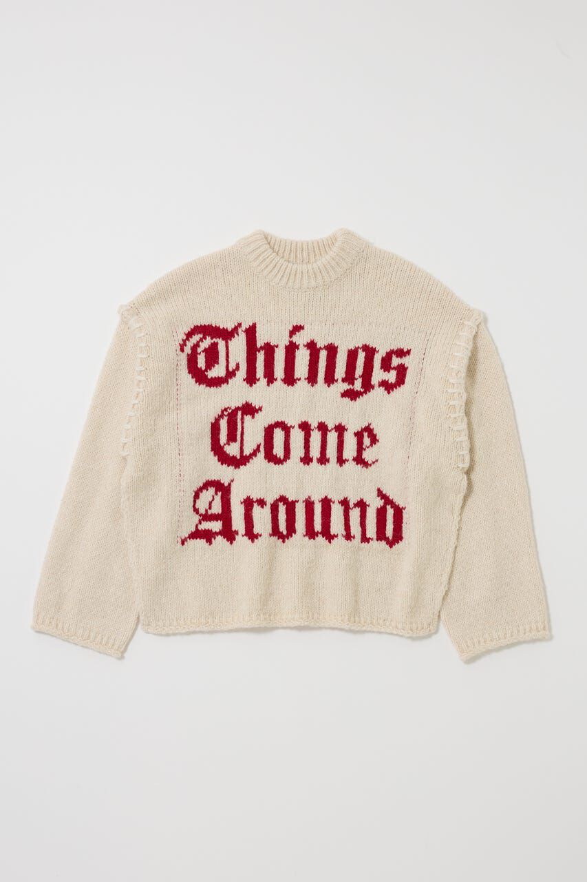 MOUSSY「JACQUARD WORD セーター」|ニット・セーター|