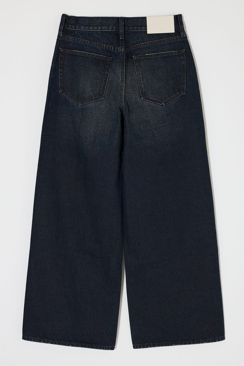 MOUSSY「DIRT EFFECTED WIDE STRAIGHT デニムパンツ」|デニム|