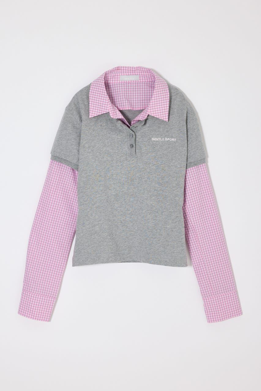 MOUSSY「SHIRT SLEEVE STRIPED POLO Tシャツ」|Tシャツ・カットソー|