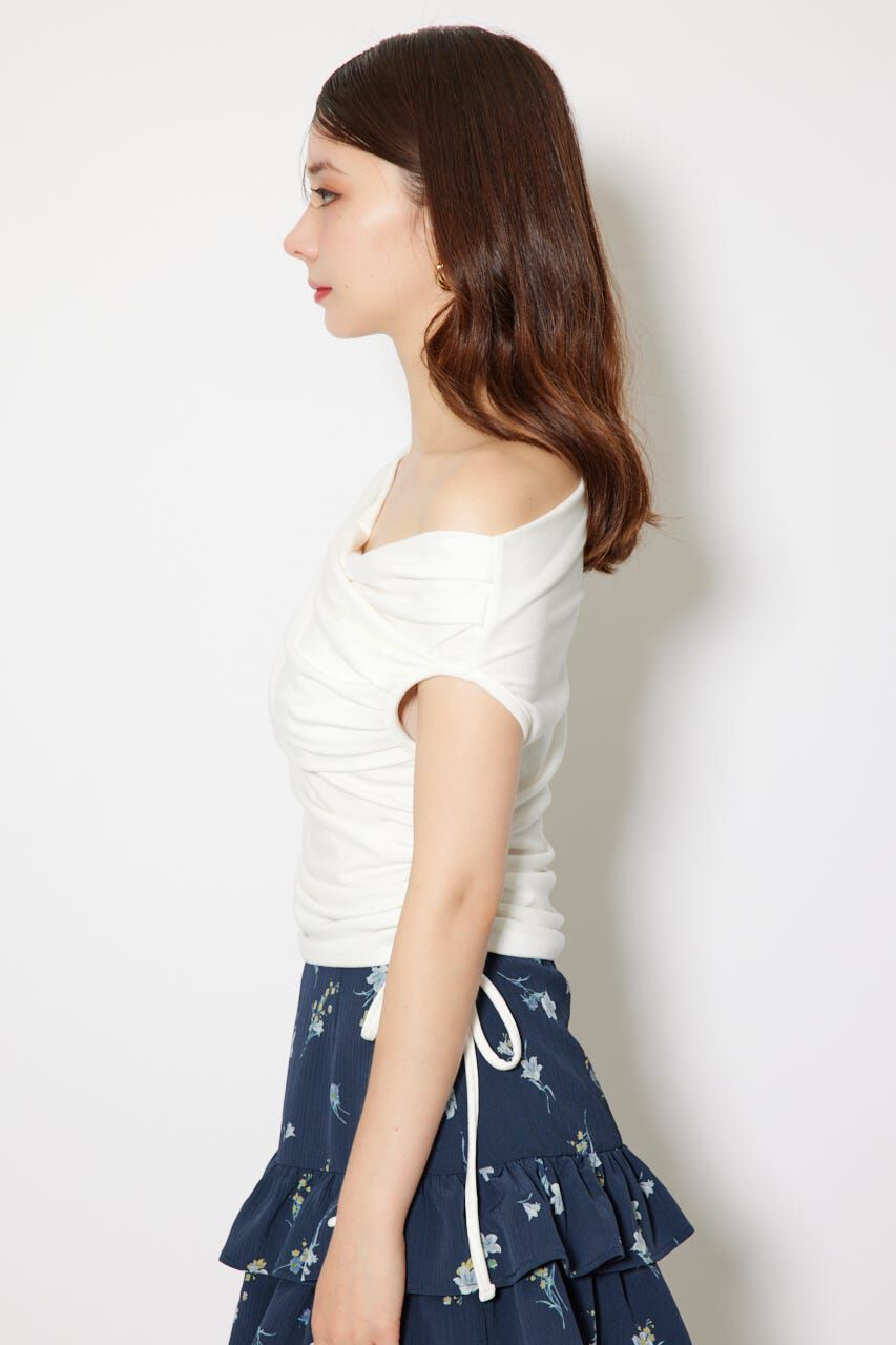rienda「カシュクールサイドドロストトップス」|Tシャツ・カットソー|